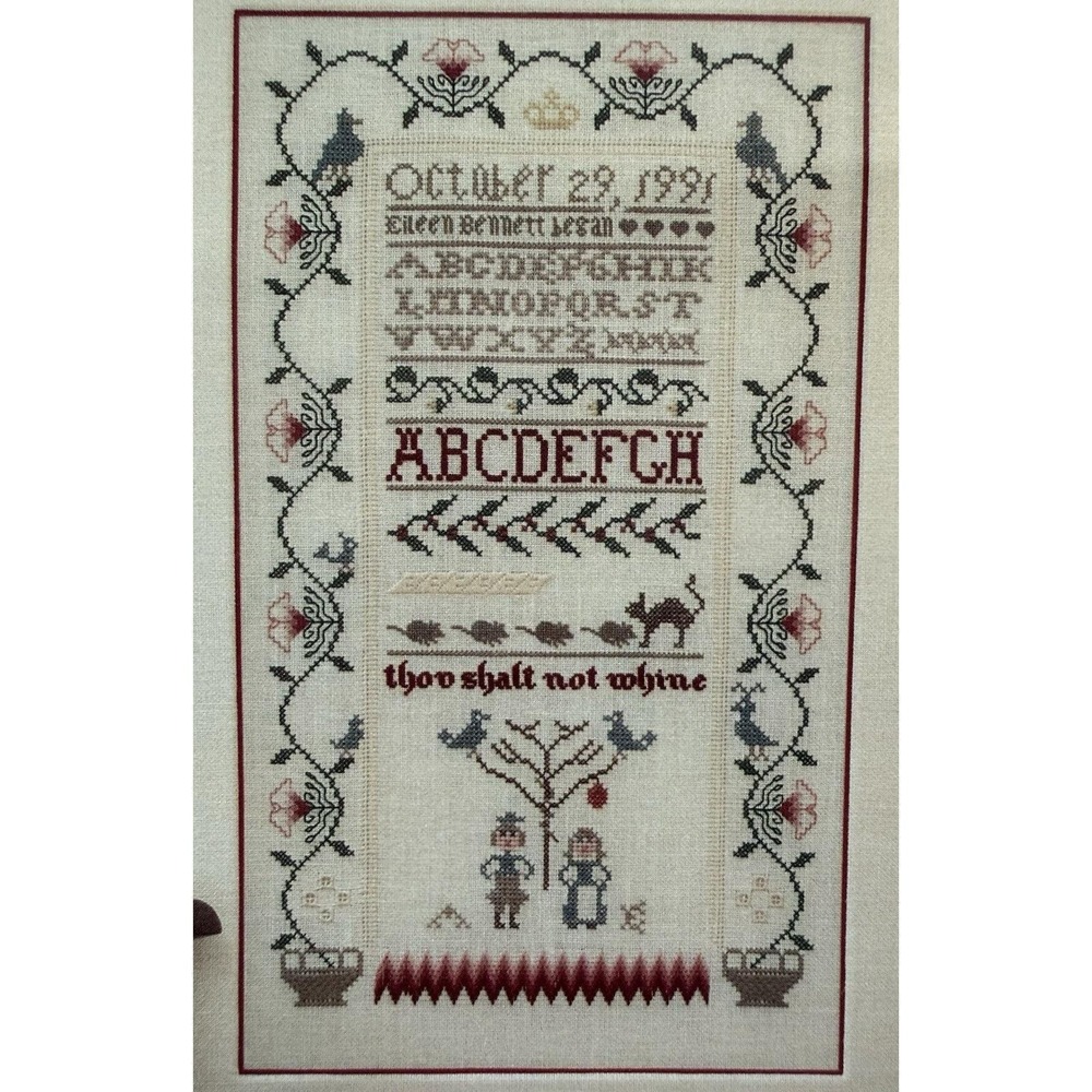 Southern Sampler Cross Stitch Pattern w Cloth ~ Eileen Bennett The Sampler House